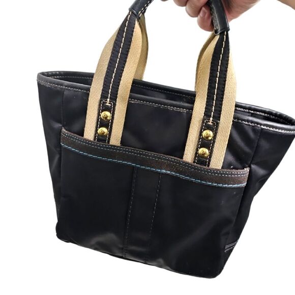 COACH Hampton Black Satin Mini Tote (No. AG5M-126) - Picture 12 of 12